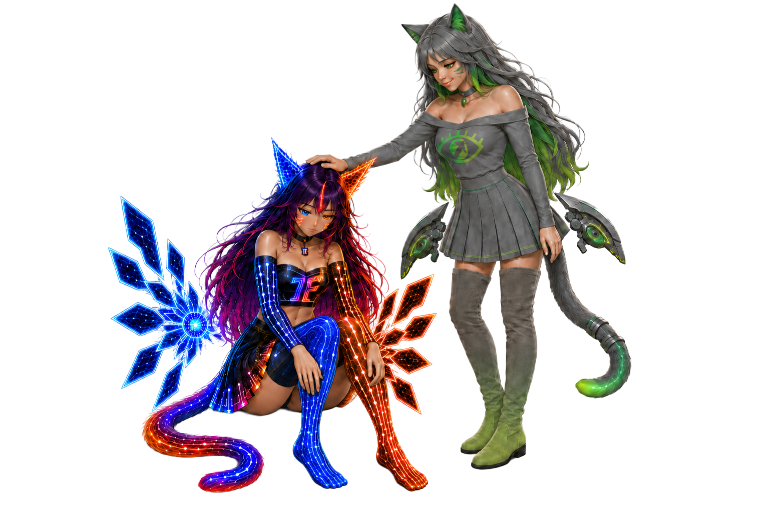 Beryl comforting a sad Aifa Nova